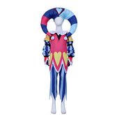 Kids Children Helluva Boss Fizzarolli Red Blue Clown Suit Cosplay Costume Halloween Suit