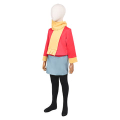 Kids Children Hilda Hilda Red Blue Set Outfits Cosplay Costume Halloween Suit
