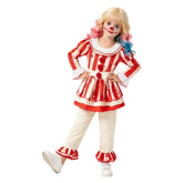 Kids Children Horror It Pennywise Red White Clown Outfits Halloween Cosplay Costume