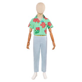 Kids Children KPop Demon Hunters (2025) Abby Saja Green Shirt Set Outfits Cosplay Costume