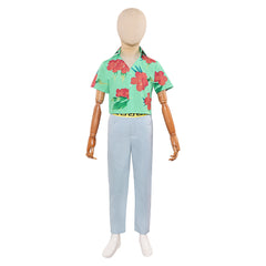 Kids Children KPop Demon Hunters (2025) Abby Saja Green Shirt Set Outfits Cosplay Costume