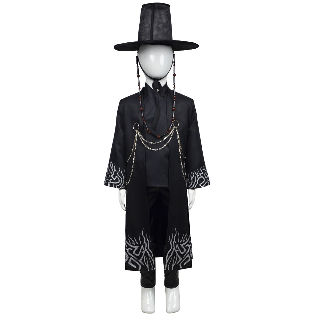 Kids Children KPop Demon Hunters (2025) Jinu Saja Boys Your Idol Black Set Outfits Cosplay Costume