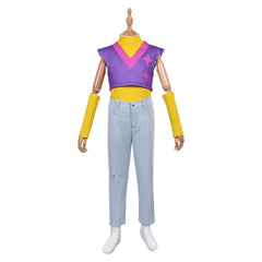 Kids Children KPop Demon Hunters (2025) Mystery Purple Yellow Set Outfits Cosplay Costume