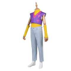 Kids Children KPop Demon Hunters (2025) Mystery Purple Yellow Set Outfits Cosplay Costume