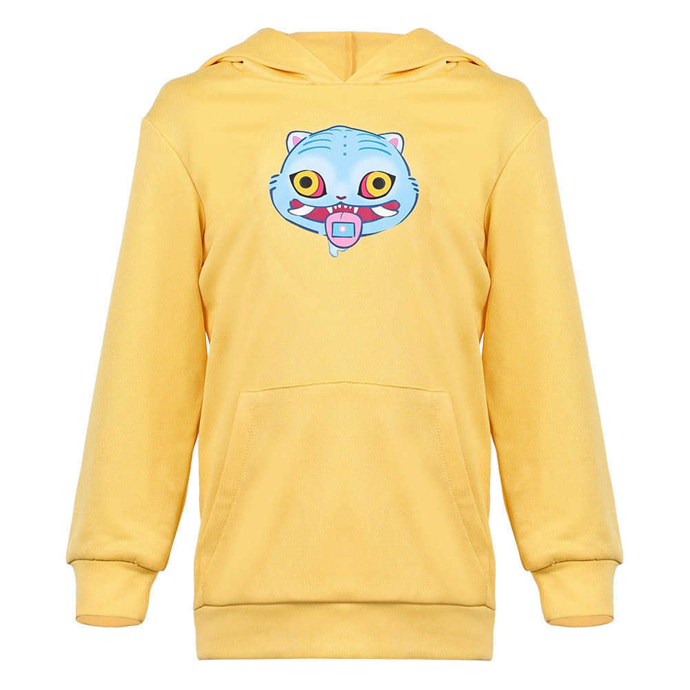 Kids Children KPop Demon Hunters (2025) Zoey Yellow Hoodie Outfits Cosplay Costume