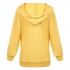 Kids Children KPop Demon Hunters (2025) Zoey Yellow Hoodie Outfits Cosplay Costume