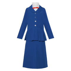 Kids Children Mary Poppins Musical Nanny Blue Set Outfits Cosplay Costume