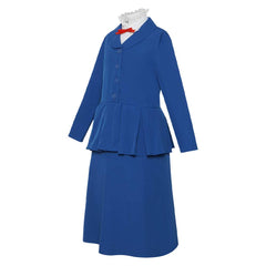 Kids Children Mary Poppins Musical Nanny Blue Set Outfits Cosplay Costume