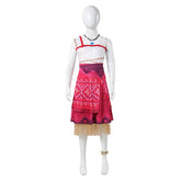 Kids Children Moana 2 (2024) Moana Red Skirt Outfits Cosplay Costume