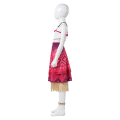 Kids Children Moana 2 (2024) Moana Red Skirt Outfits Cosplay Costume