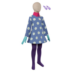Kids Children Movie Inside Out 2 (2024) Envy Blue Dress Set Outfits Cosplay Costume Halloween Carnival Suit