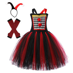 Kids Children Movie IT Pennywise Red Dress Outfits Cosplay Costume Halloween Carnival Suit