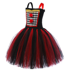 Kids Children Movie IT Pennywise Red Dress Outfits Cosplay Costume Halloween Carnival Suit