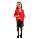 Kids Children Movie Joker 2 Joker: Folie à Deux (2024) Harley Quinn Red Suit Outfits Cosplay Costume Halloween Carnival
