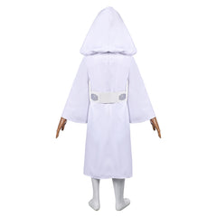 Kids Children Movie Leia White Dress Outfits Cosplay Costume Halloween Carnival Suit