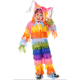 Kids Children Pinata Colorful Jumpsuit Hooded Outfits Cosplay Costume Carnival Suit