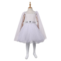 Kids Children Princess Leia White Tutu Dress Outfits Cosplay Costume Halloween Carnival Suit