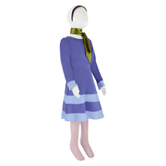 Kids Children Scooby-Doo Daphne Blue Dress Set Outfits Cosplay Costume