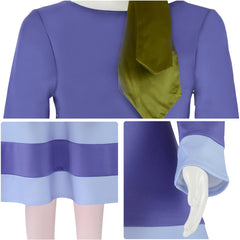 Kids Children Scooby-Doo Daphne Blue Dress Set Outfits Cosplay Costume