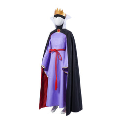Kids Children Sow White Evil Queen Purple Dress Cloak Set Outfits Cosplay Costume