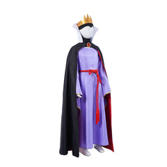 Kids Children Sow White Evil Queen Purple Dress Cloak Set Outfits Cosplay Costume