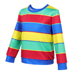 Kids Children Stranger Things (2025) Derek Turnbow Striped Top Cosplay Costume