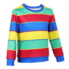 Kids Children Stranger Things (2025) Derek Turnbow Striped Top Cosplay Costume