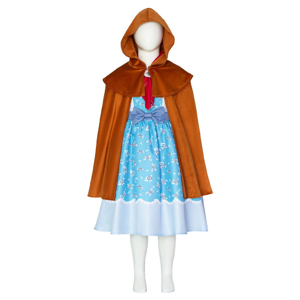 Kids Children Stranger Things (2026) Holly Wheeler Dress Cloak Set Outfits Cosplay Costume