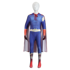 Kids Children The Boys Homelander Blue Jumpsuit Cloak Outfits Cosplay Costume