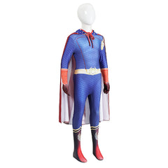 Kids Children The Boys Homelander Blue Jumpsuit Cloak Outfits Cosplay Costume