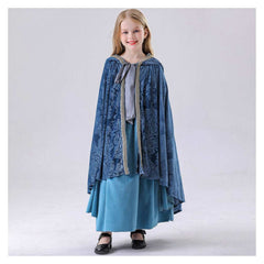 Kids Children The Lord Of The Rings Arwen Blue Dress Cloak Set Outfits Cosplay Costume