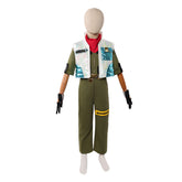Kids Children The Super Mario Galaxy Movie (2026) Star Fox McCloud Green Jumpsuit Set Outfits Cosplay Costume