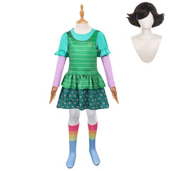 Kids Children Toy Story (2026) Bonnie Green Dress Socks Set Outfits Cosplay Costume