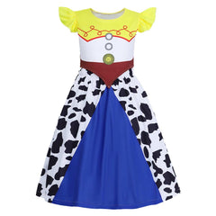Kids Children Toy Story (2026) Jessie Yellow Blue Top Skirt Cowgirl Outfits Cosplay Costume
