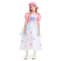 Kids Children Toy Story Bo Peep Pink White Dress Set Outfits Cosplay Costume