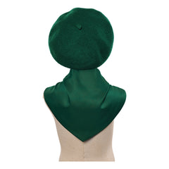 Kids Children Troop Beverly Hills Scouts Green Hat Scarf Set Cosplay Accessories Props