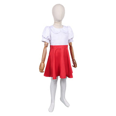 Kids Children Two Times Lotte Luise Lotte White Red Dress Outfits Cosplay Costume