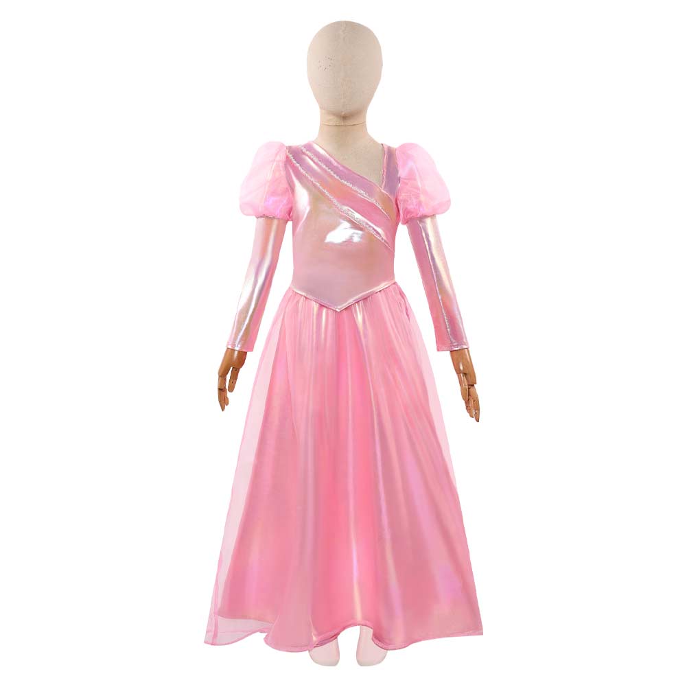 Kids Children Wicked: For Good (2025) Glinda Young Pink Set Outfits Cosplay Costume