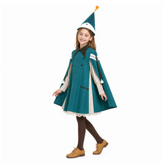 Kids Children Witch Hat Atelier (2026) Coco Cyan Cloak Witch Set Outfits Cosplay Costume