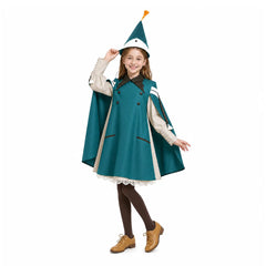 Kids Children Witch Hat Atelier (2026) Coco Cyan Cloak Witch Set Outfits Cosplay Costume