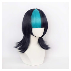 Kirara Hoshi Black Blue Cosplay Wig Heat Resistant Synthetic Hair Accessories Props