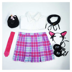 Kitagawa Marin Cat Girl Pink Skirt Ears Set Outfits Cosplay Costume