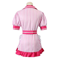 Kitagawa Marin Pink Striped Waitress Dress Set Outfits Cosplay Costume