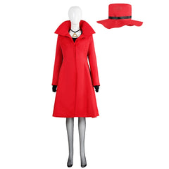 Where On Earth Is Carmen Sandiego Carmen Red Coat Set Outfits Cosplay Costume