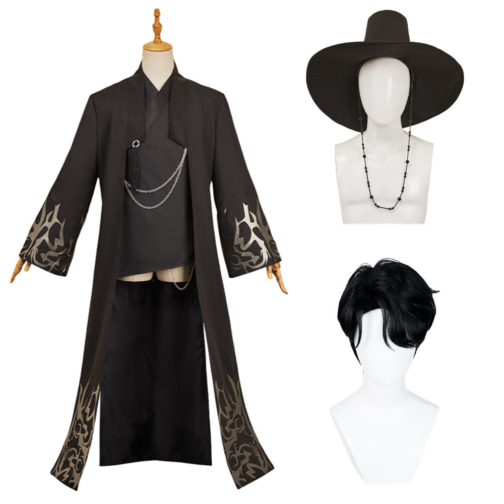 KPop Demon Hunters (2025) Jinu Saja Boys Your Idol Black Coat Set Outfits Cosplay Costume