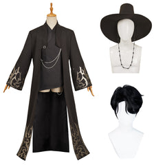 KPop Demon Hunters (2025) Jinu Saja Boys Your Idol Black Coat Set Outfits Cosplay Costume