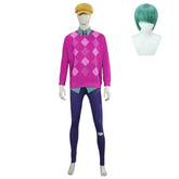 KPop Demon Hunters (2025) Baby Saja Boys Pink Top Blue Trousers Set Outfits Cosplay Costume