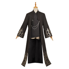 KPop Demon Hunters (2025) Jinu Saja Boys Your Idol Black Coat Set Outfits Cosplay Costume