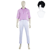 KPop Demon Hunters (2025) Jinu Saja Pink Shirt Trousers Set Cosplay Costume