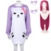 KPop Demon Hunters (2025) Mira Purple Long Sleeve Shirt Sleepwear Outfits Cosplay Costume